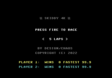 Skiddy title screen