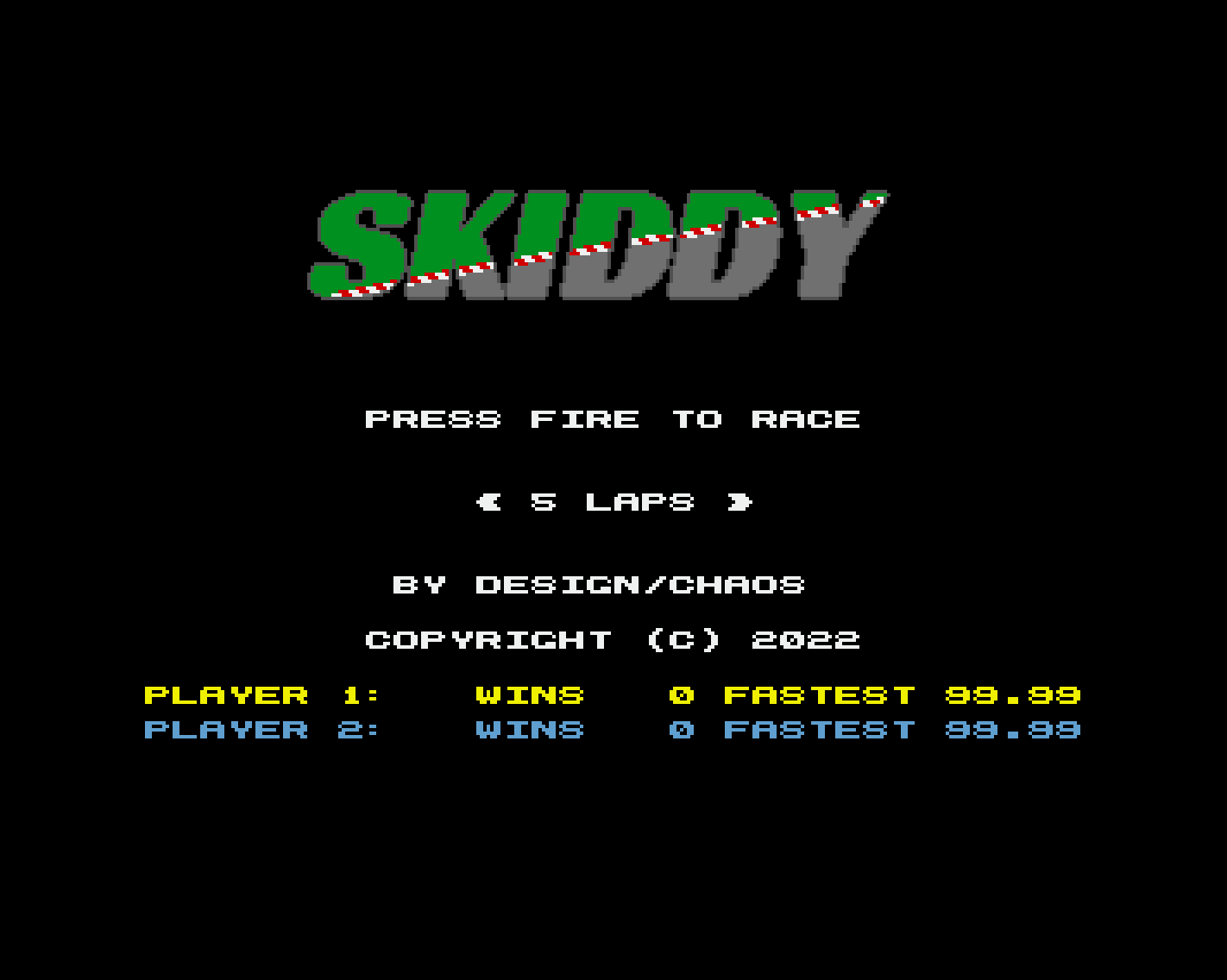Skiddy Amiga Prototype Title Screen
